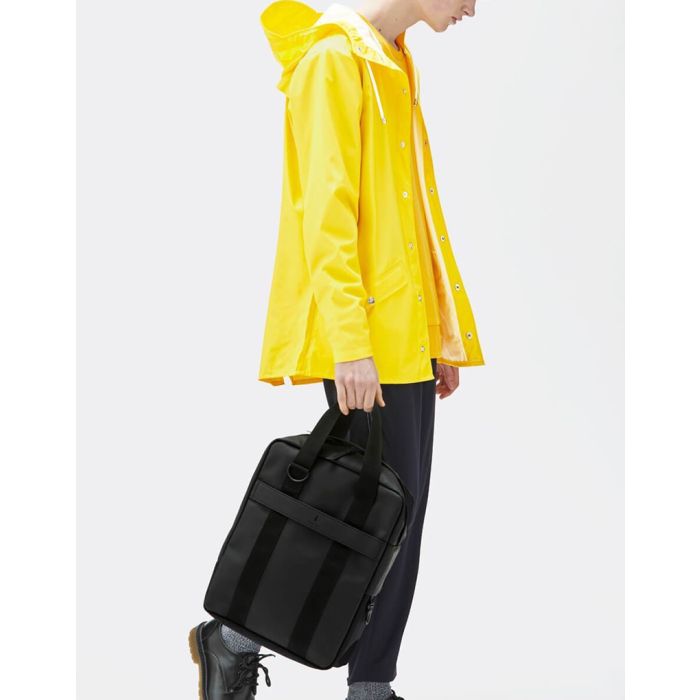 rains black utility tote shoulder bag