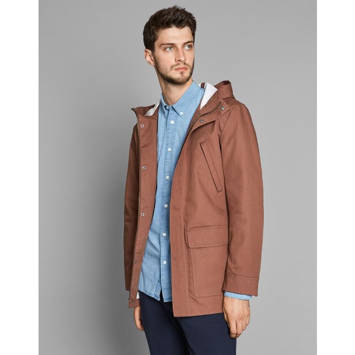 mens cotton jacket in brown