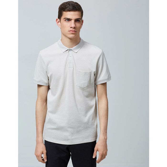 Selected Homme Rick Polo shirt in lunar rock