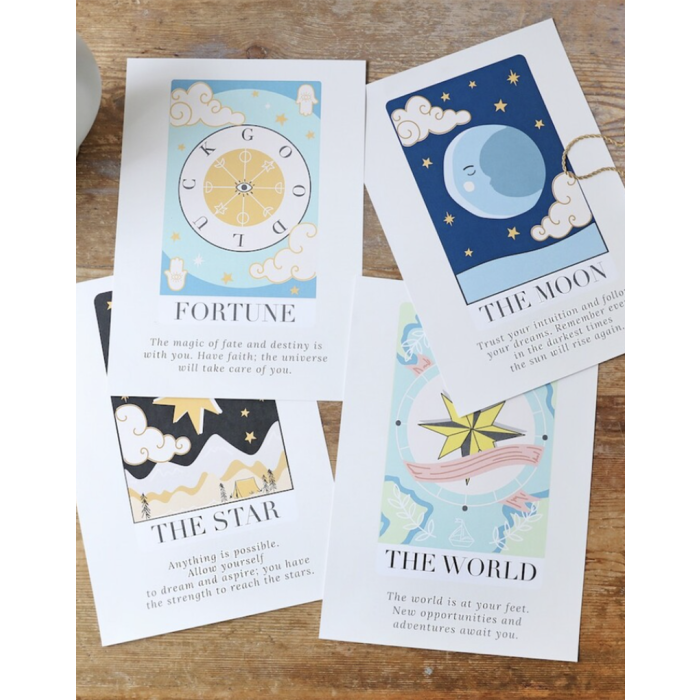 te disk Personlig A4 Moon Tarot Card Print