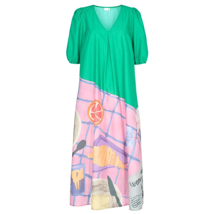 Numph Cadence Dress in Simply Green