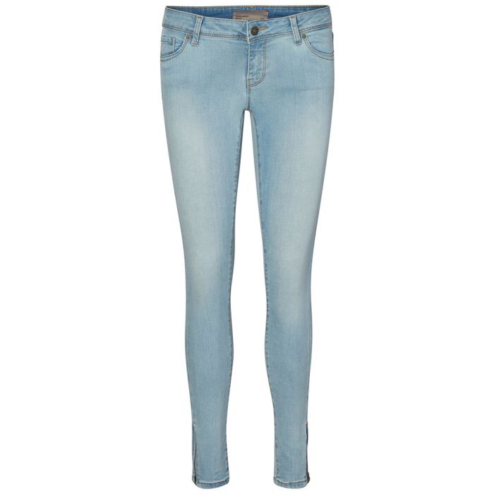 vero moda ankle jeans in light blue denim