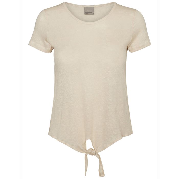 Vero moda knotted top in oatmeal