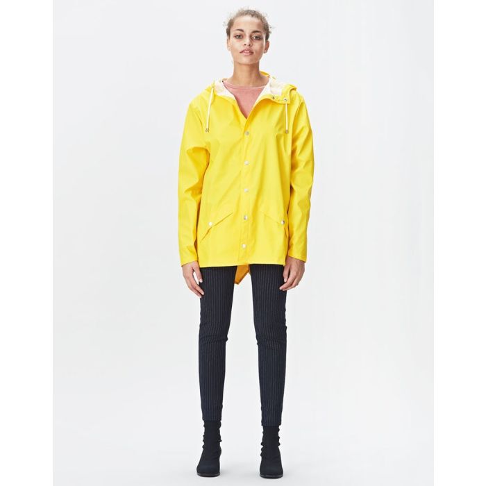 rains waterproof jacket in yellow