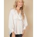 Also available in Eb and Ive Winona Pleat Blouse in Pearl